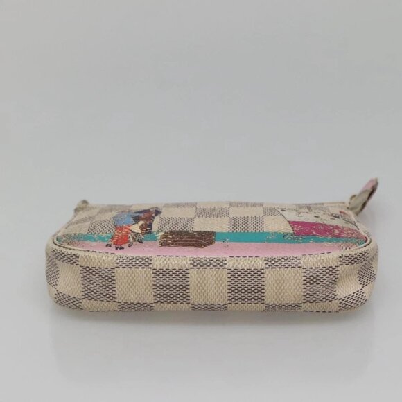 LOUIS VUITTON Damier Azur Mini Pochette Accessoires Pouch N41669 LV Auth 142332 - Picture 7 of 16